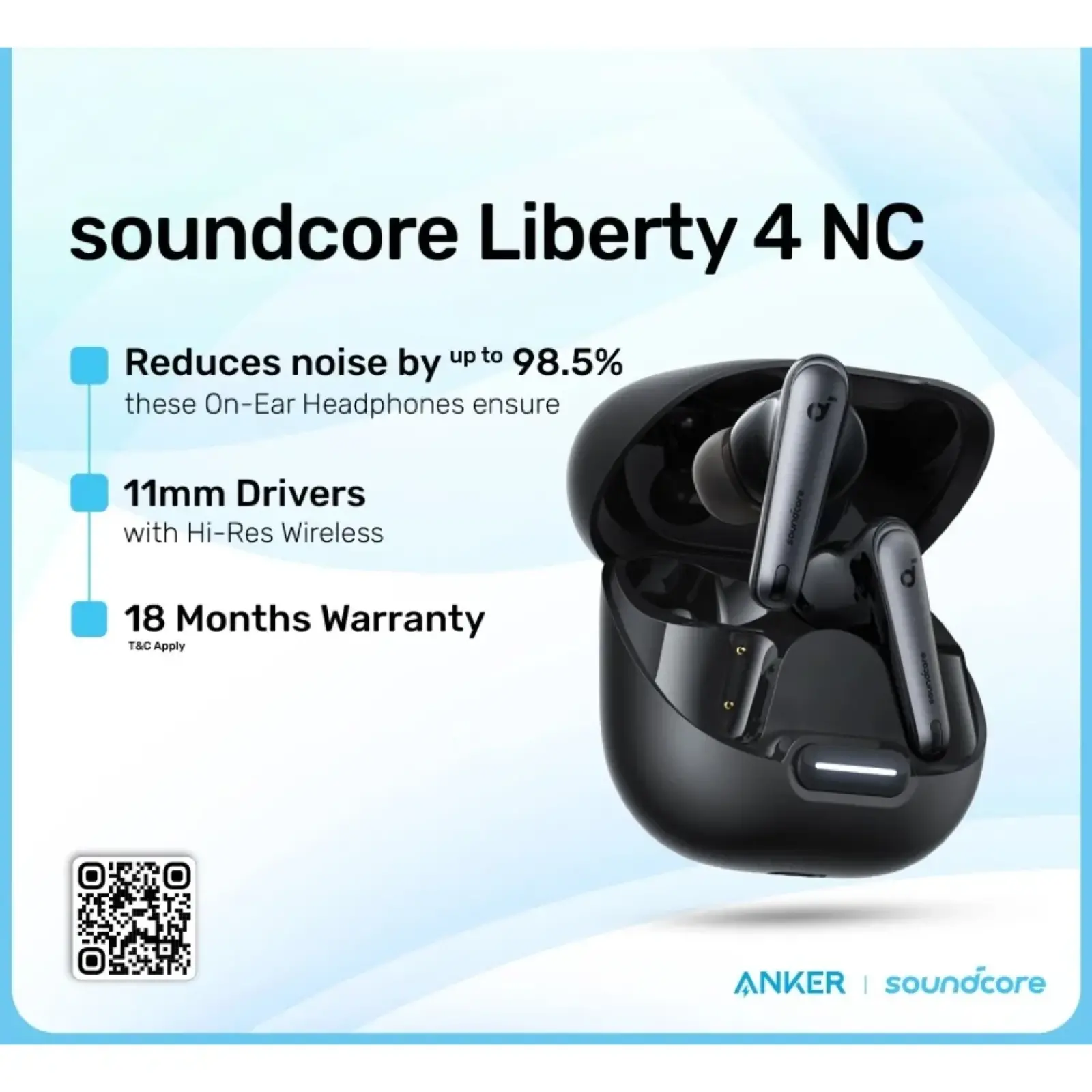 Anker Soundcore Liberty 4 NC True Wireless Earbuds With Wireless