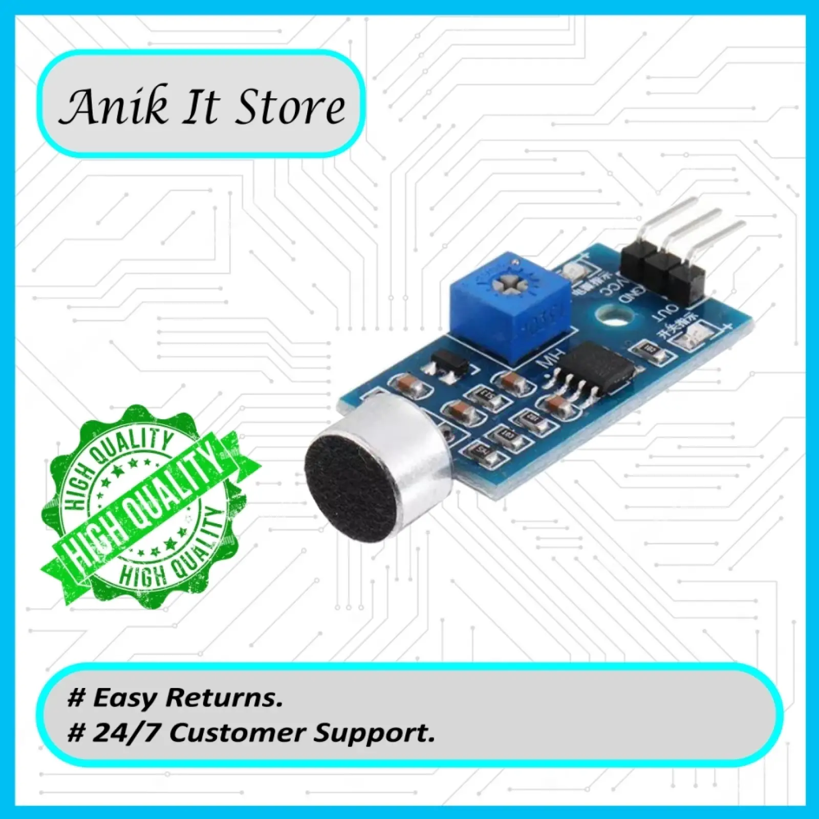 Microphone Sound Sensor Module For Arduino Projects 1Pcs