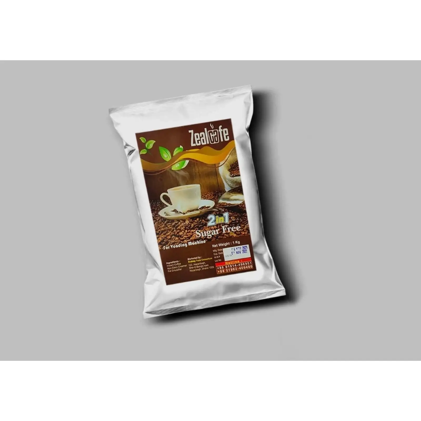 Zealcafe Instant Coffee Premix (Sugar Free) 1000Gm
