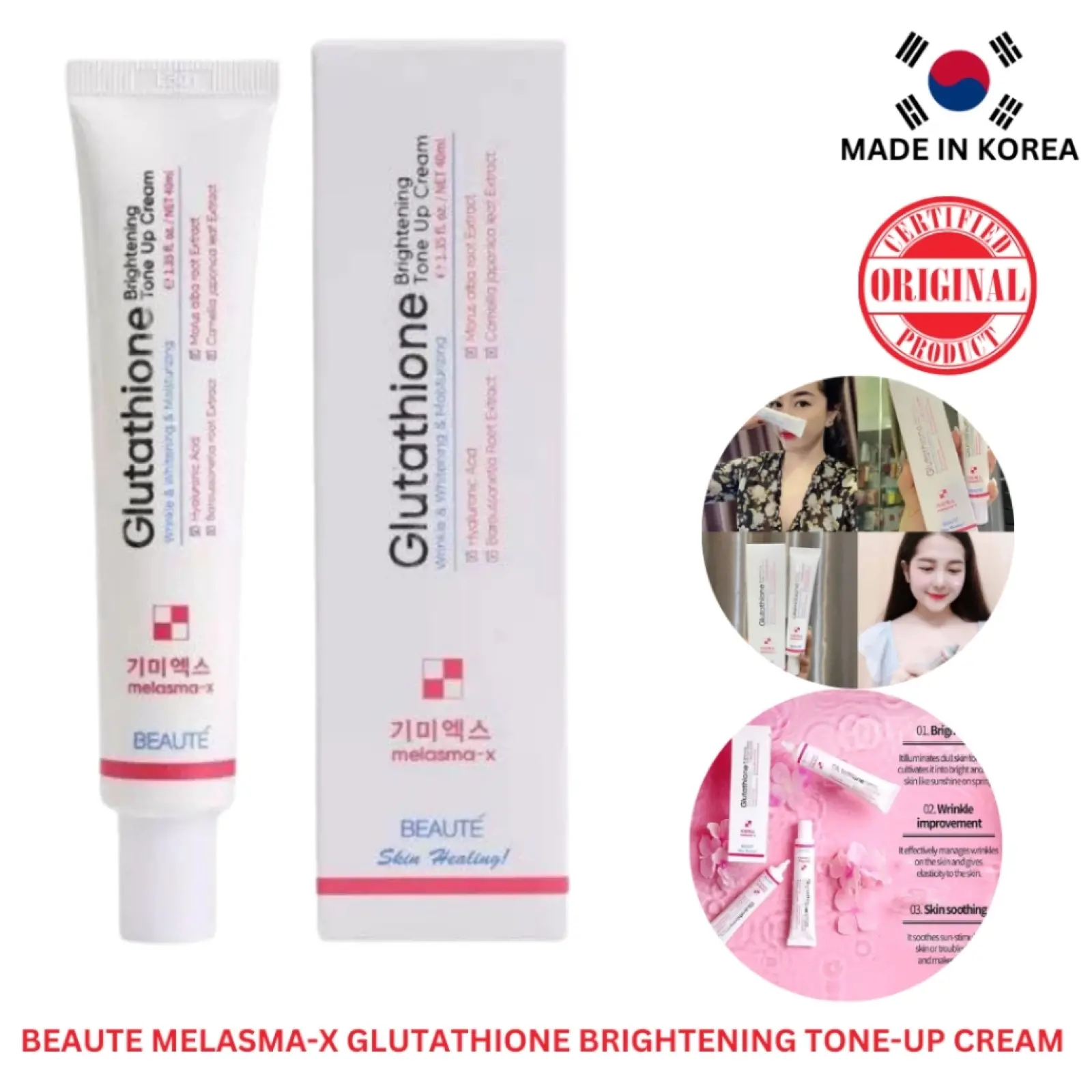 Beaute Melasma-x Glutathione Brightening Tone-up Cream – 45ml