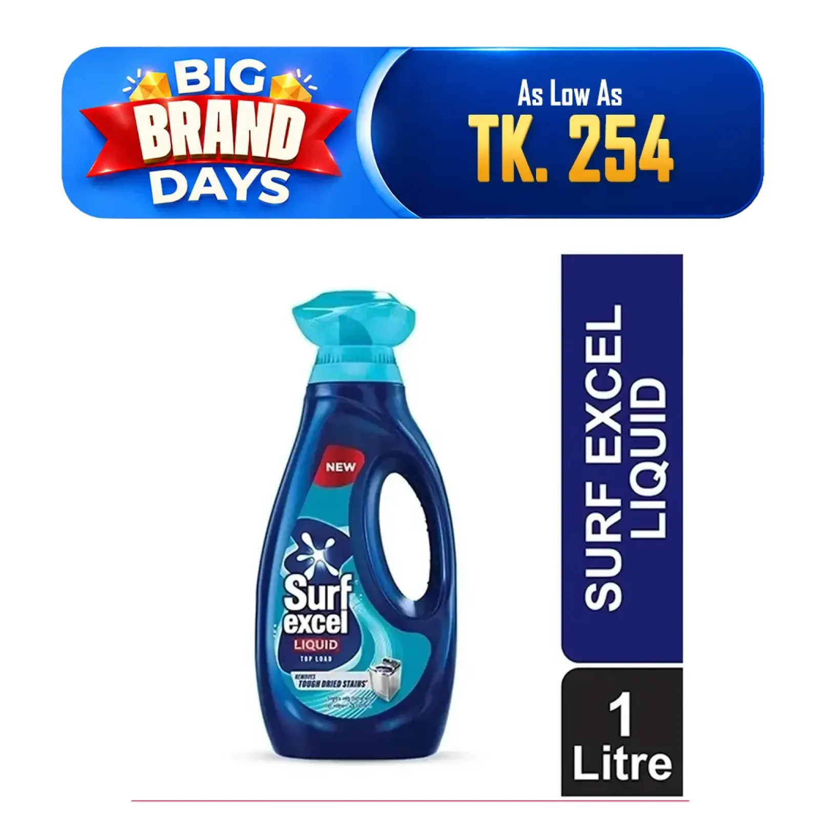 Surf Excel Liquid Detergent Top Load 1L