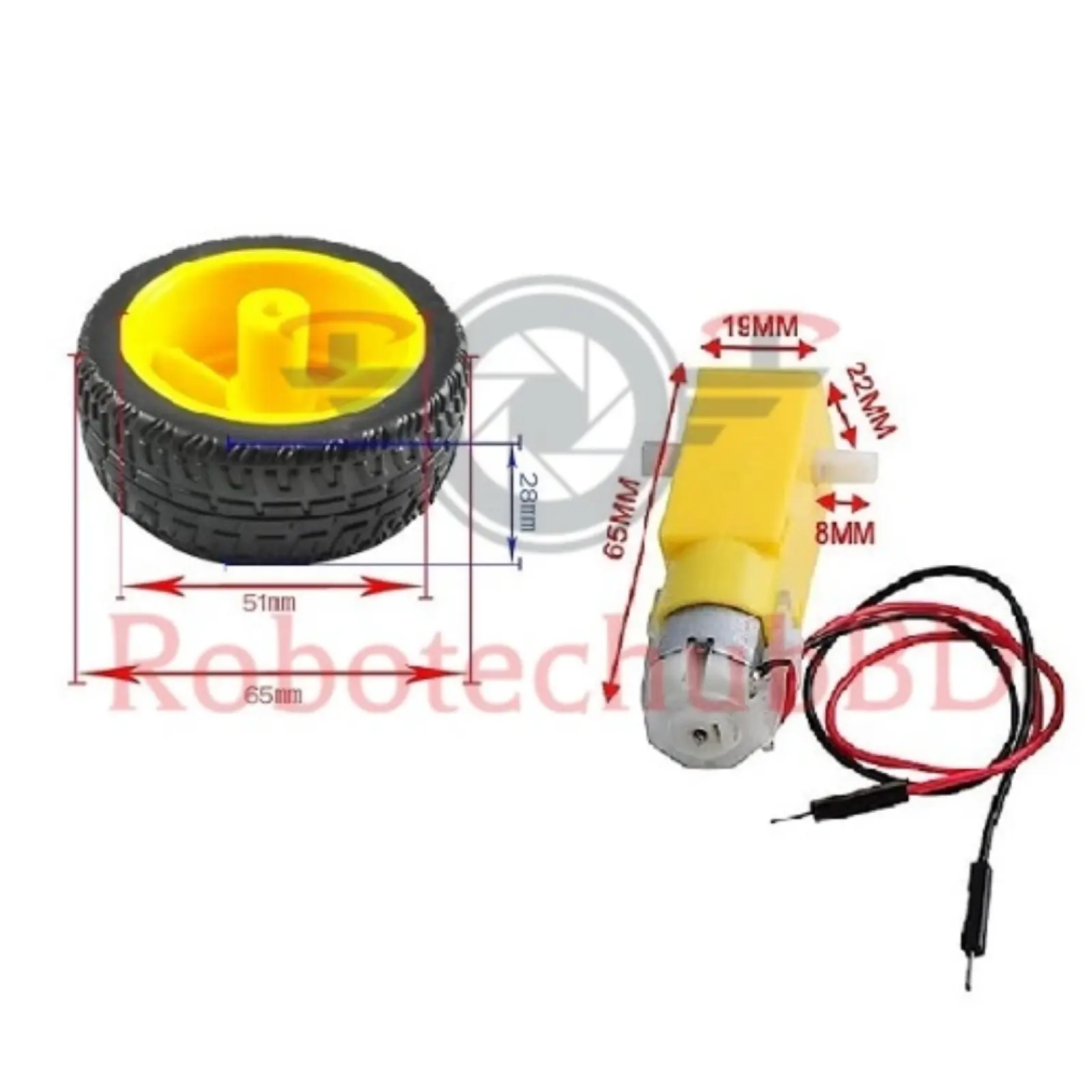 Gear motor for Robot Smart Car DC DIY 3- 6V Grade A