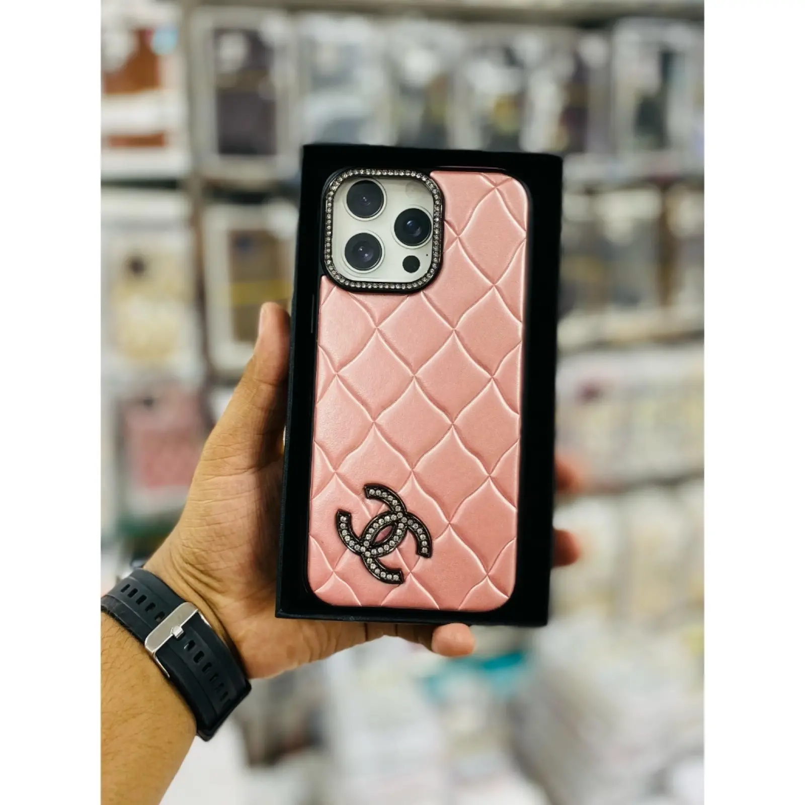 Chanel Ladies Leather Case For Iphone 12 Pro Max,13 Pro Max,14,14