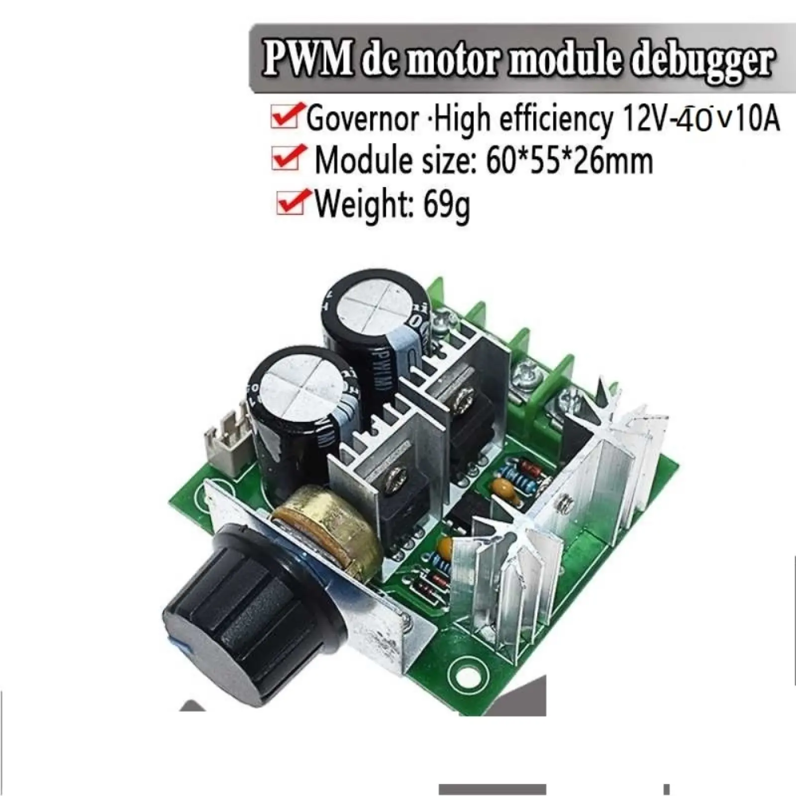 12V-40V 10A Pwm Dc Motor Speed Controller Cvt Speed Switch Module
