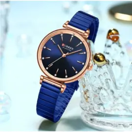 Inspired By Cn Watches For Women Top Brand Luxury Blue Thin Quartz Watches With Stainless Steel Strap Simple Girl Clock