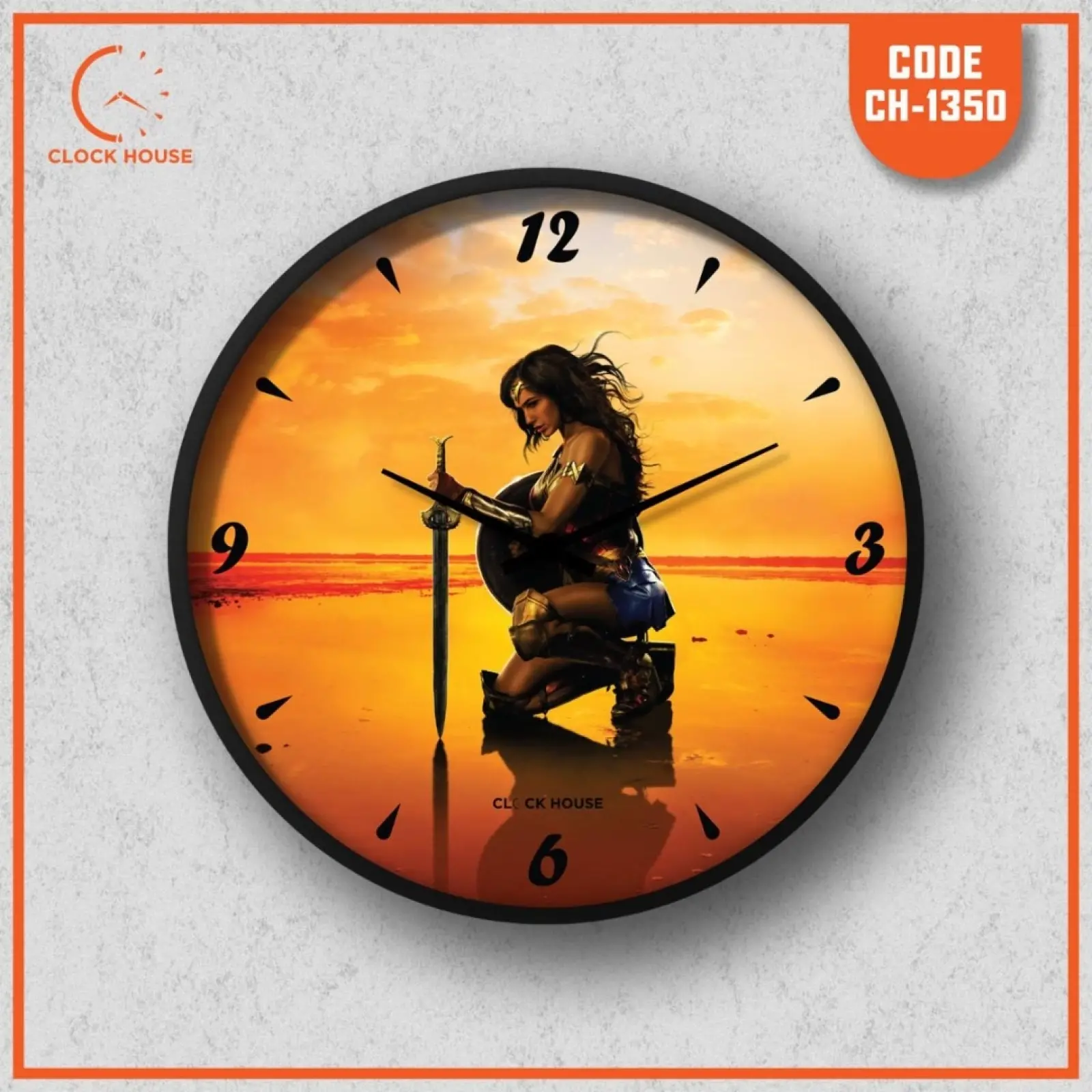 Clock House BD Super Hero Wall Clock Multicolor