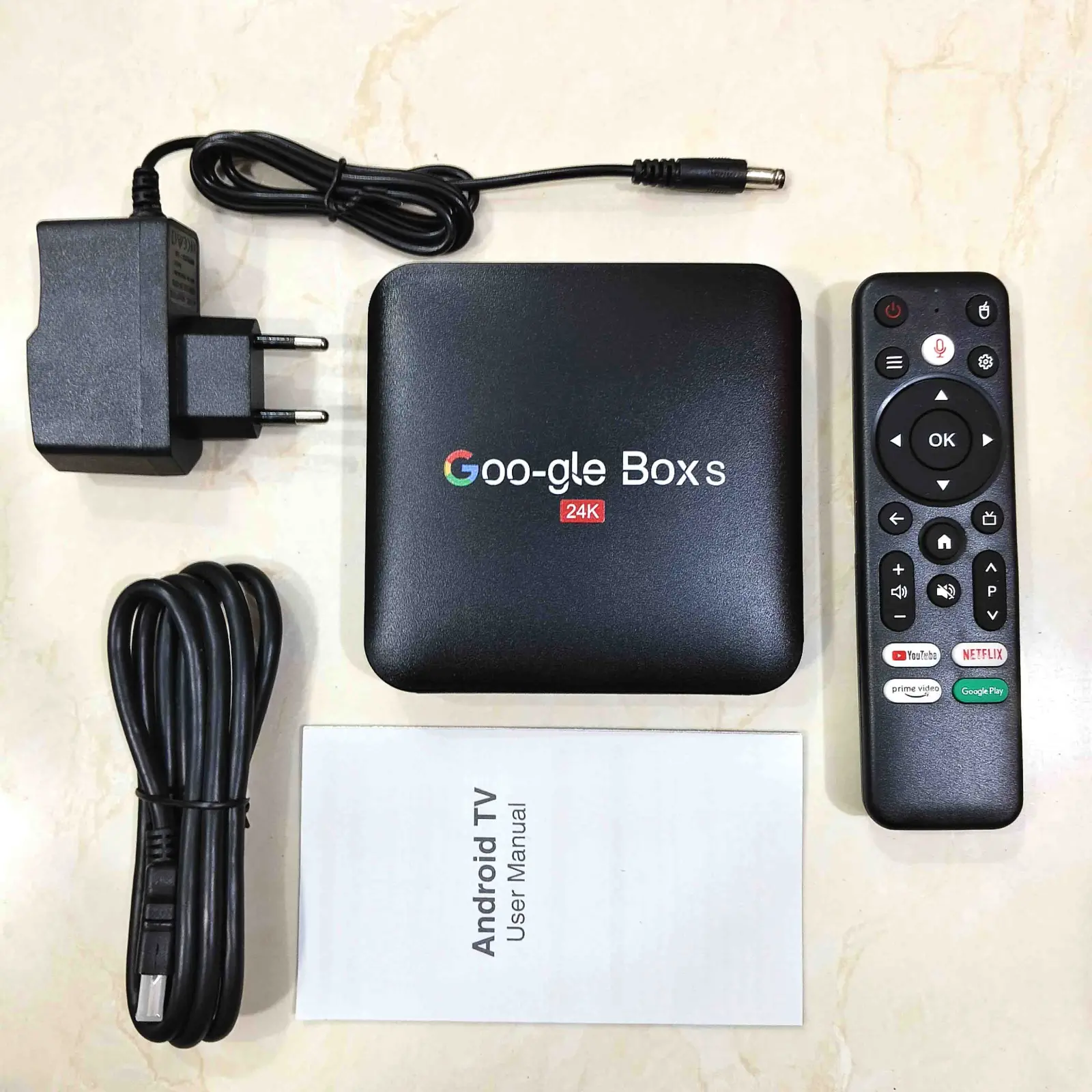 Google Box S Android TV Box 24K UHD – Android 24, Voice Remote
