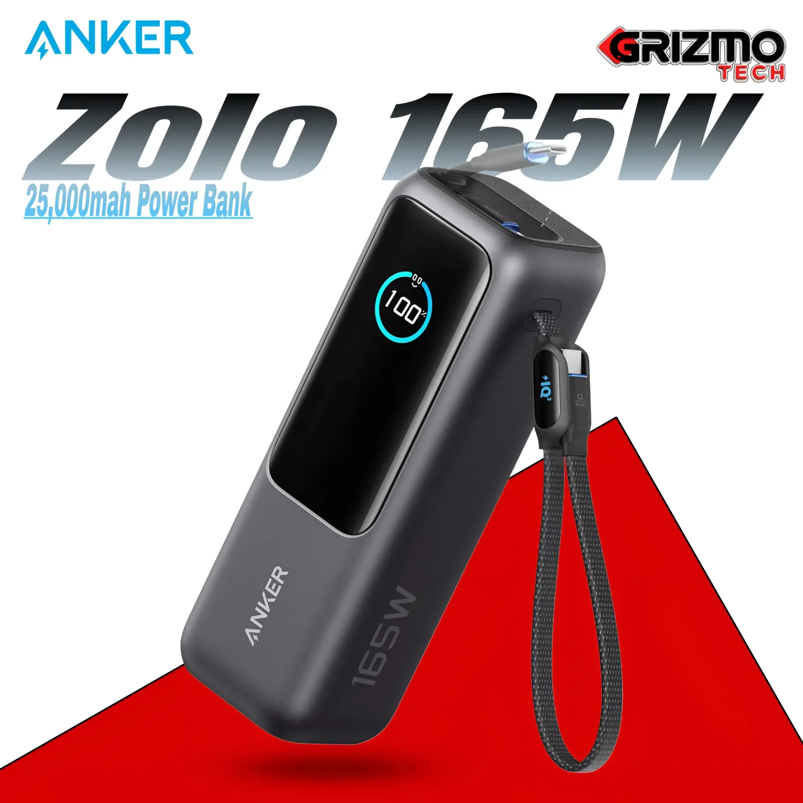 Anker Zolo A1695 165W Power Bank - 25000mAh