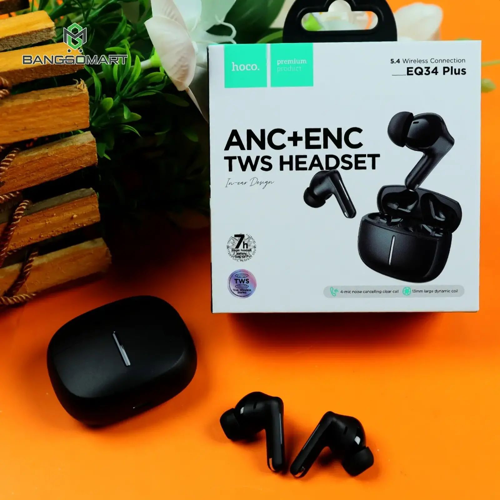 Hoco EQ34 Plus Rima ANC+ENC TWS Earbud - Image 4