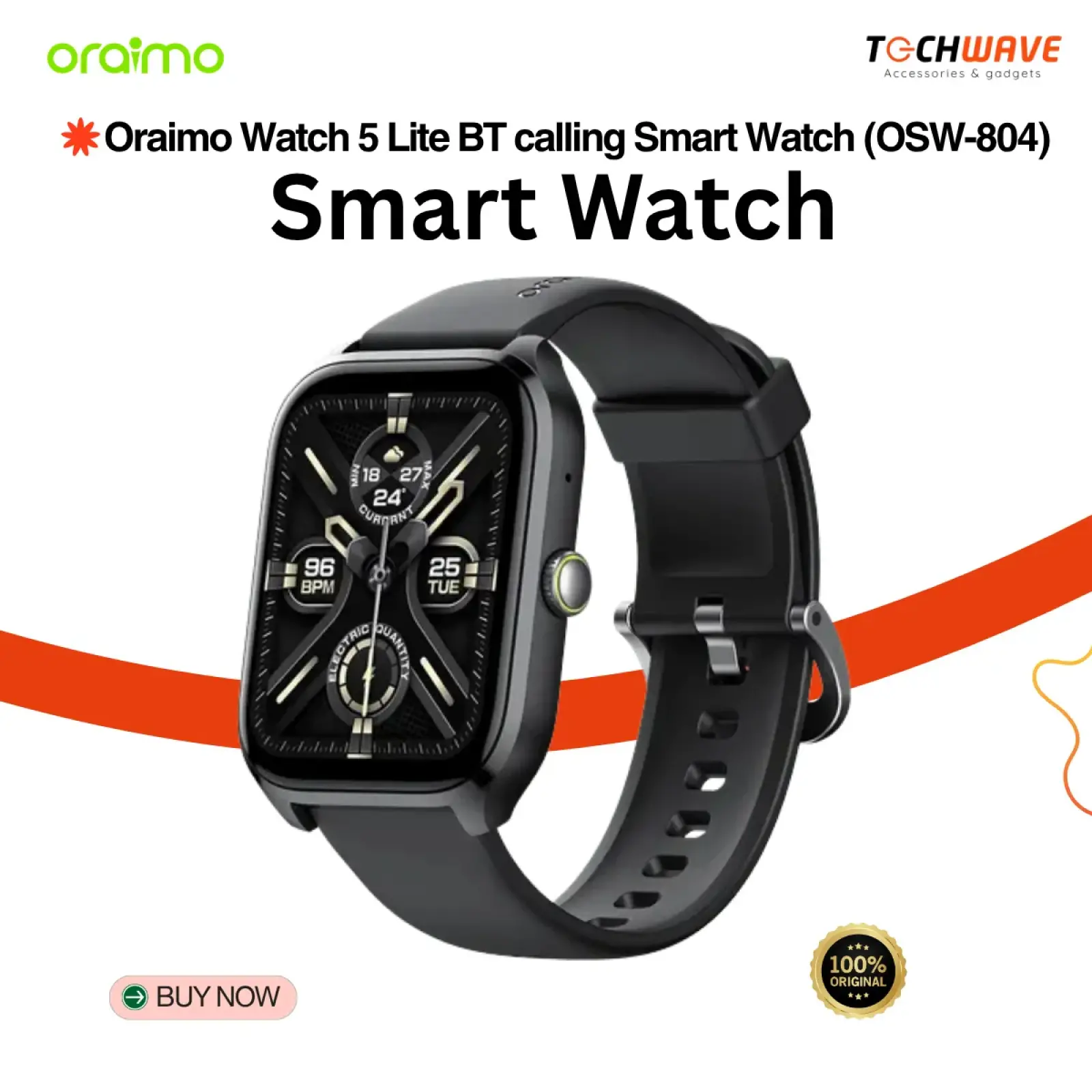 Oraimo Watch 5 Lite BT calling Smart Watch (OSW-804) - Image 2