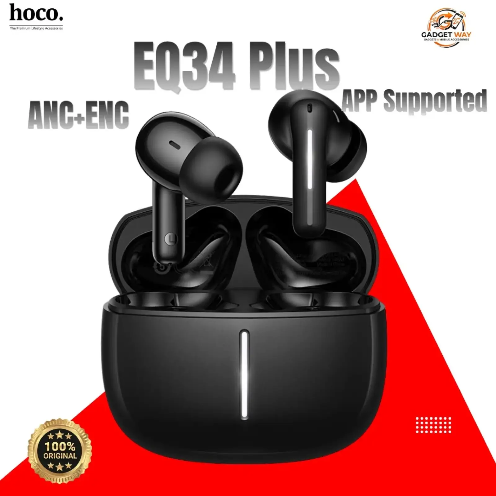 Hoco EQ34 Plus Rima ANC+ENC TWS Earbud - Image 2