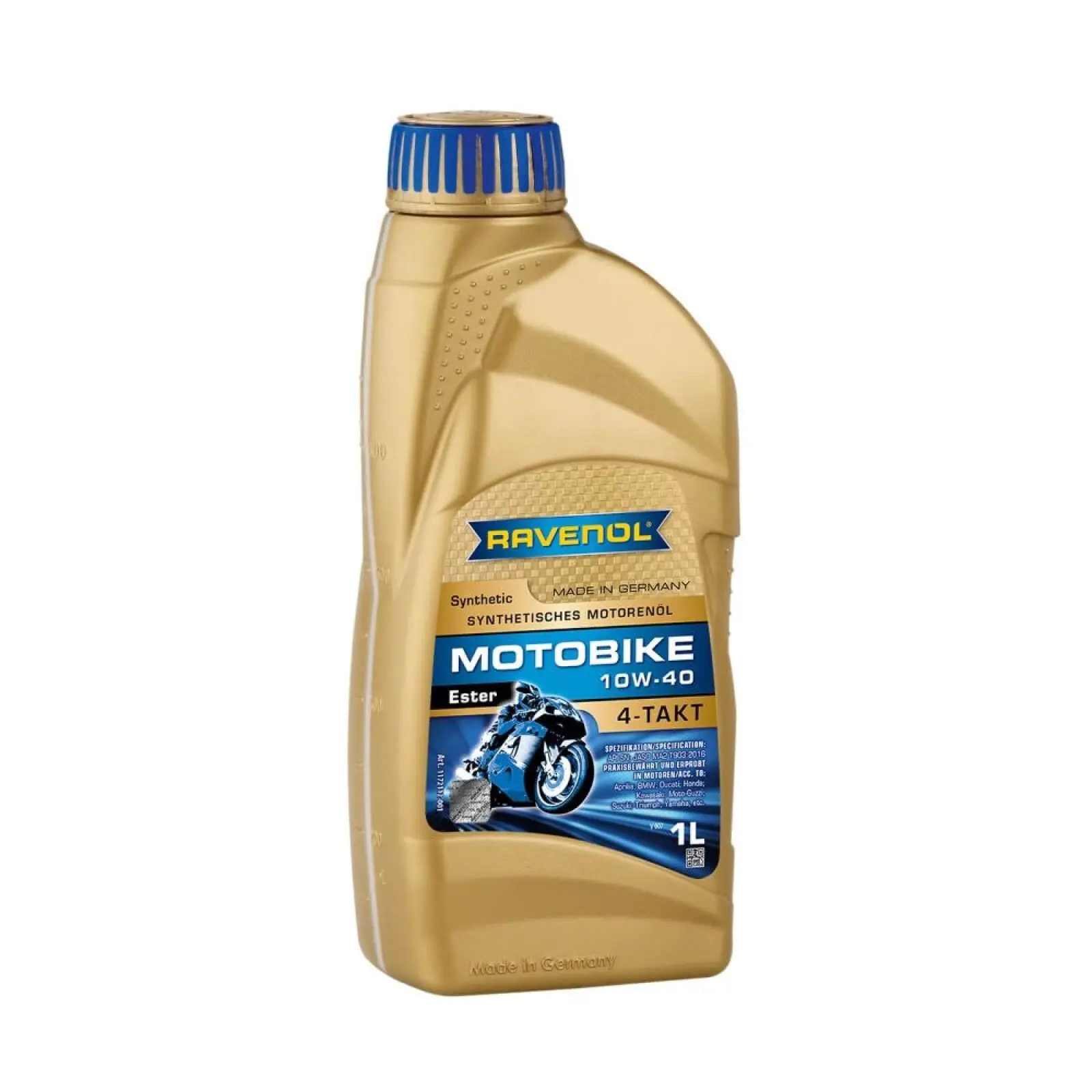 Ravenol 10W-40 Synthetic Engine Oil for Motorbike Made in Germany – 1 Litre