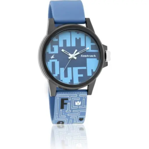 Fastrack Arcade Quartz Analog Silicone Strap Unisex Watch (68012PP02)