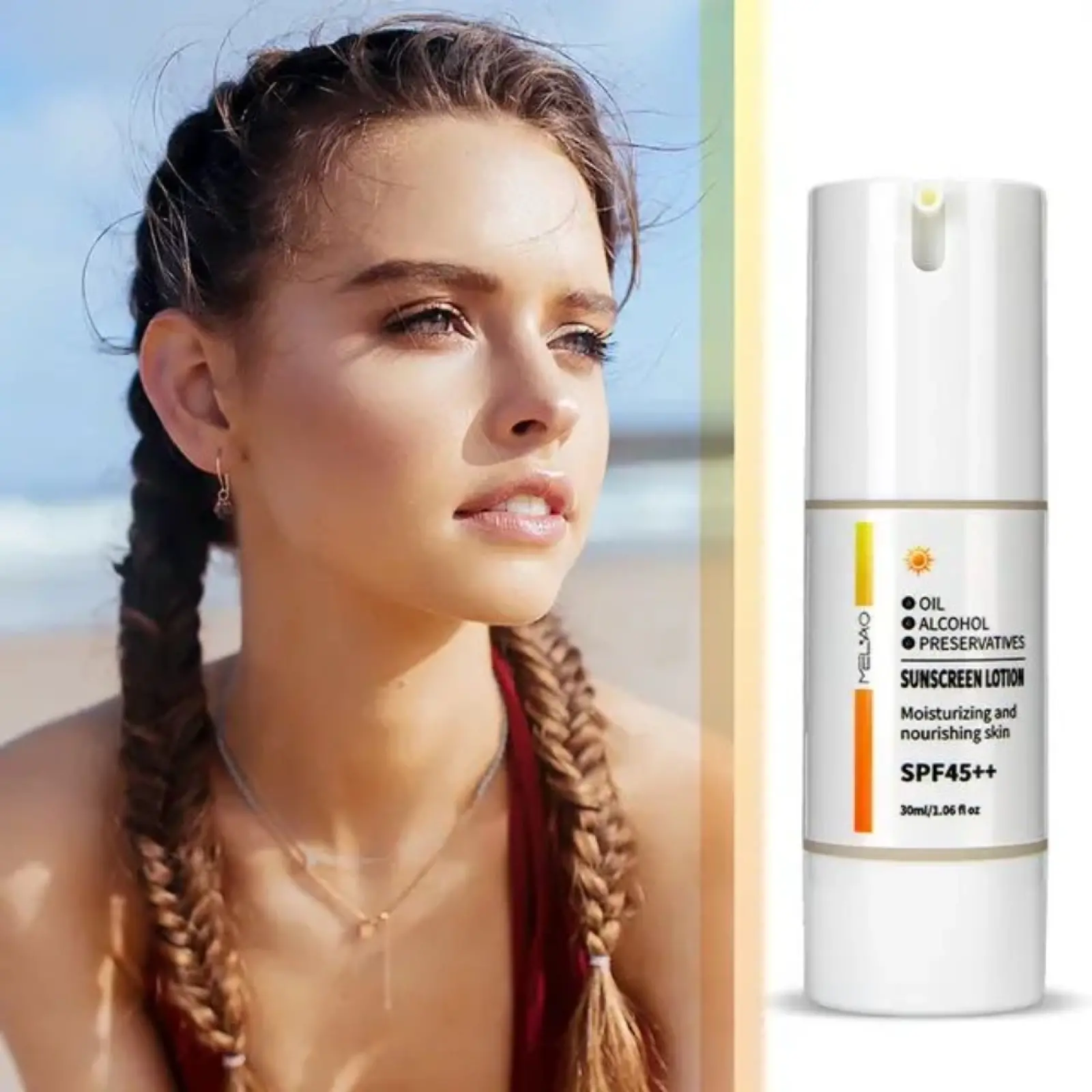 MELAO Waterproof and sweat-proof Skin Protection Sunscreen Lotion SPF ...